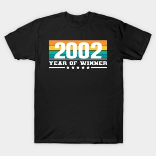 18th Birthday 18 2002 Funny Eighteen now Year of Winner T-Shirt